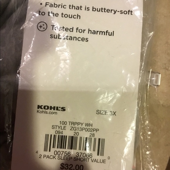 So jrs plus 2 pack pajama short set NWT 3X - Picture 3 of 9